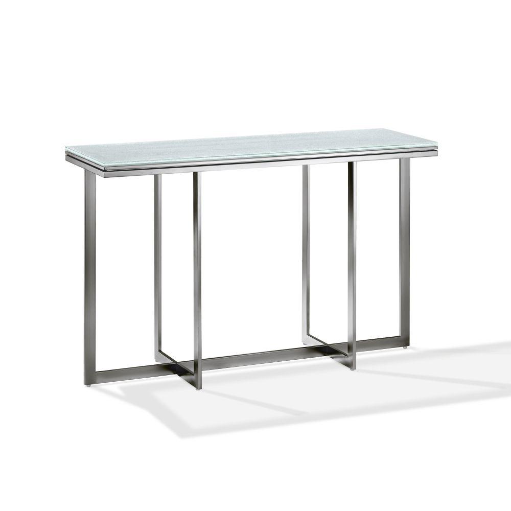 Eliza Media Console Table in Ultra White. Picture 4