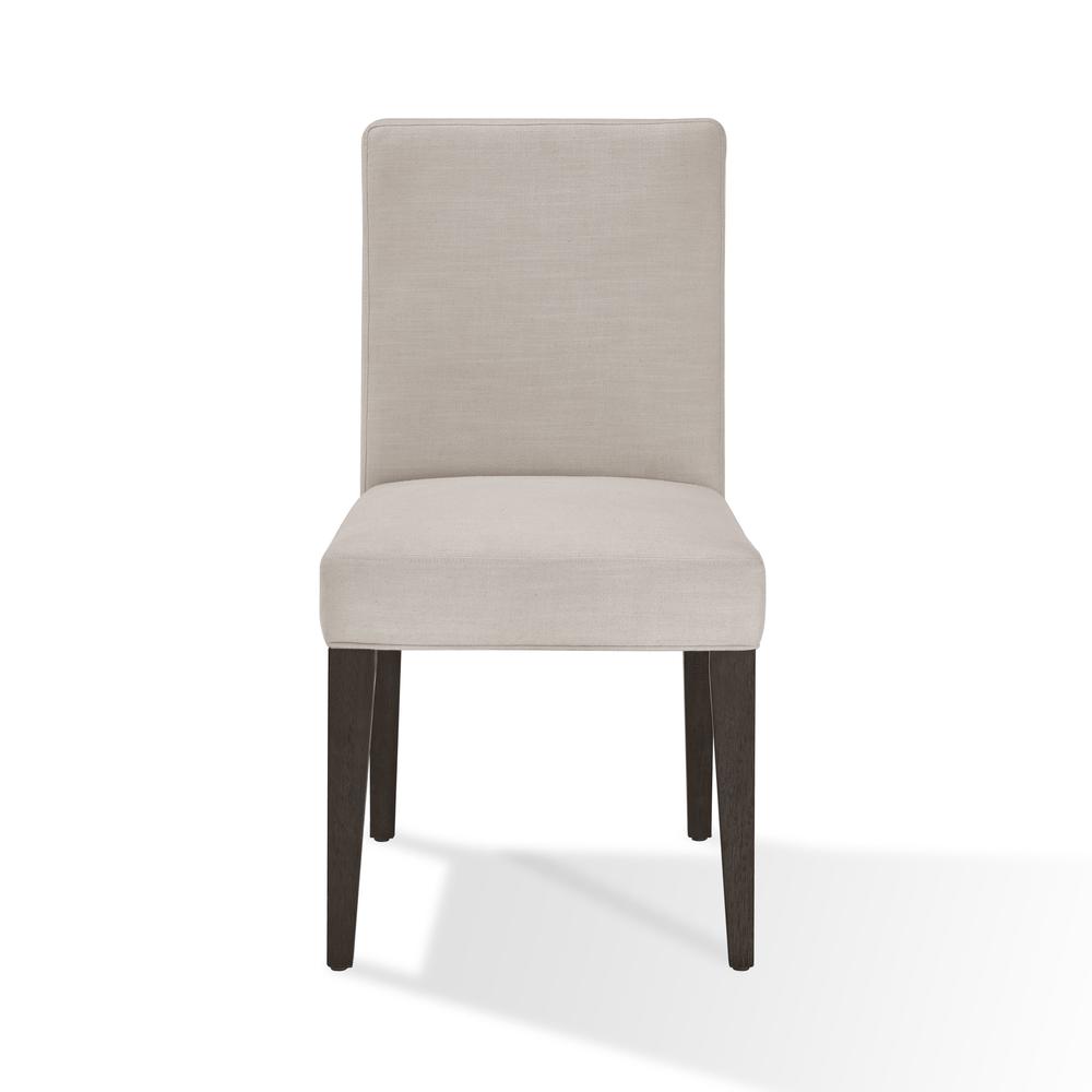 Modesto Upholstered Side Chair in Abalone Linen and French Roast, set of 2. Picture 5