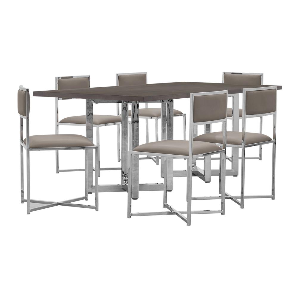 Amalfi X-Base Chair in Taupe, set of 2. Picture 7