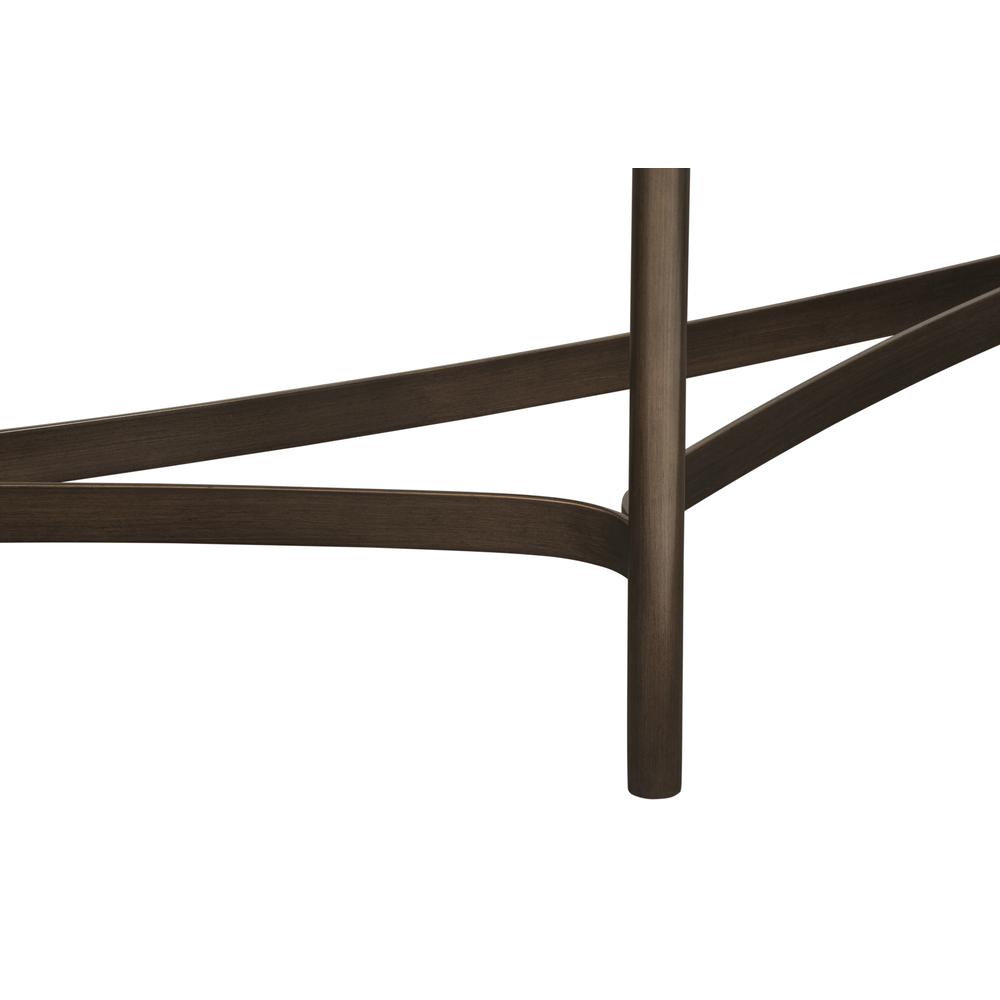 Lyon Semi-circular Natural Concrete and Metal Console Table. Picture 6