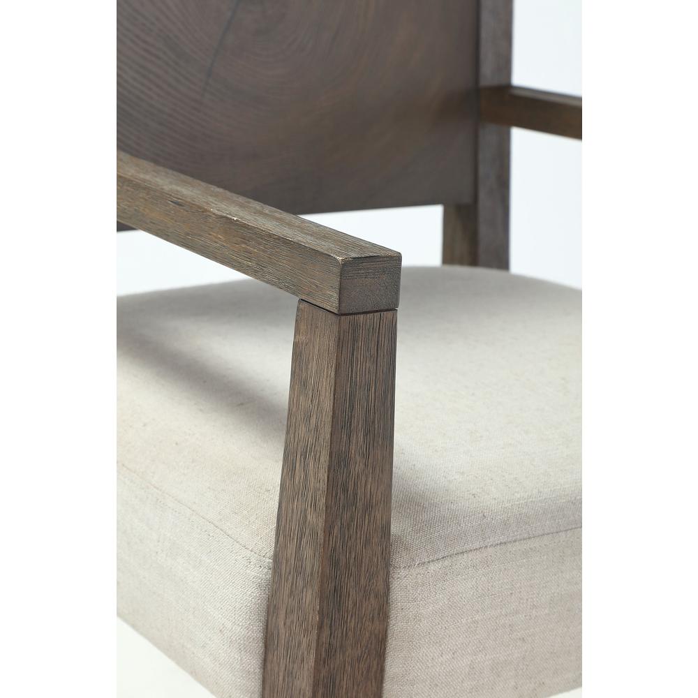 Oakland Wood Arm Chair in Brunette, set of 2. Picture 5