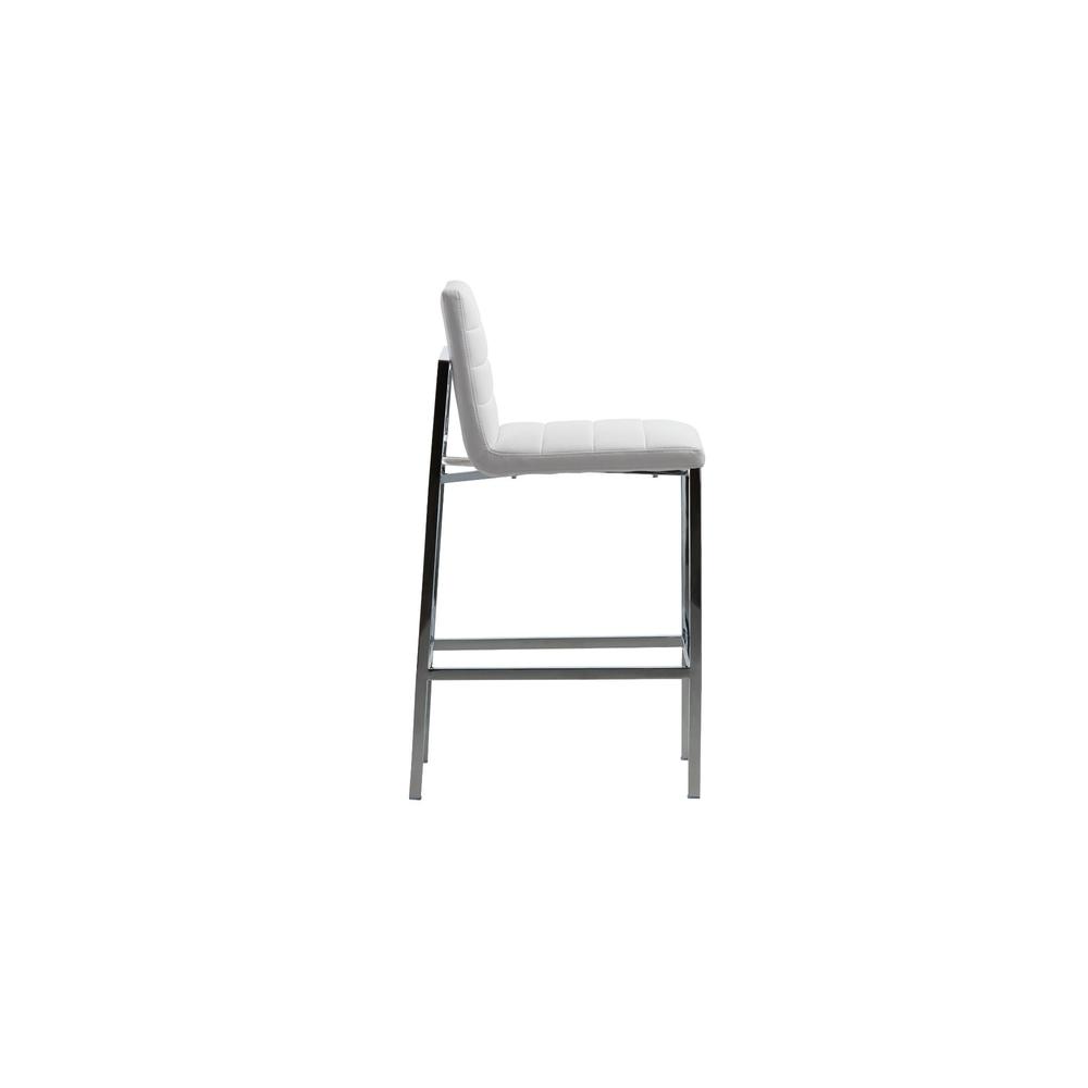 Amalfi Metal Back Bar Stool in White, set of 2. Picture 2