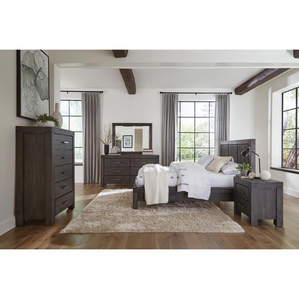Meadow Solid Wood Platform Bed in Graphite. Picture 2