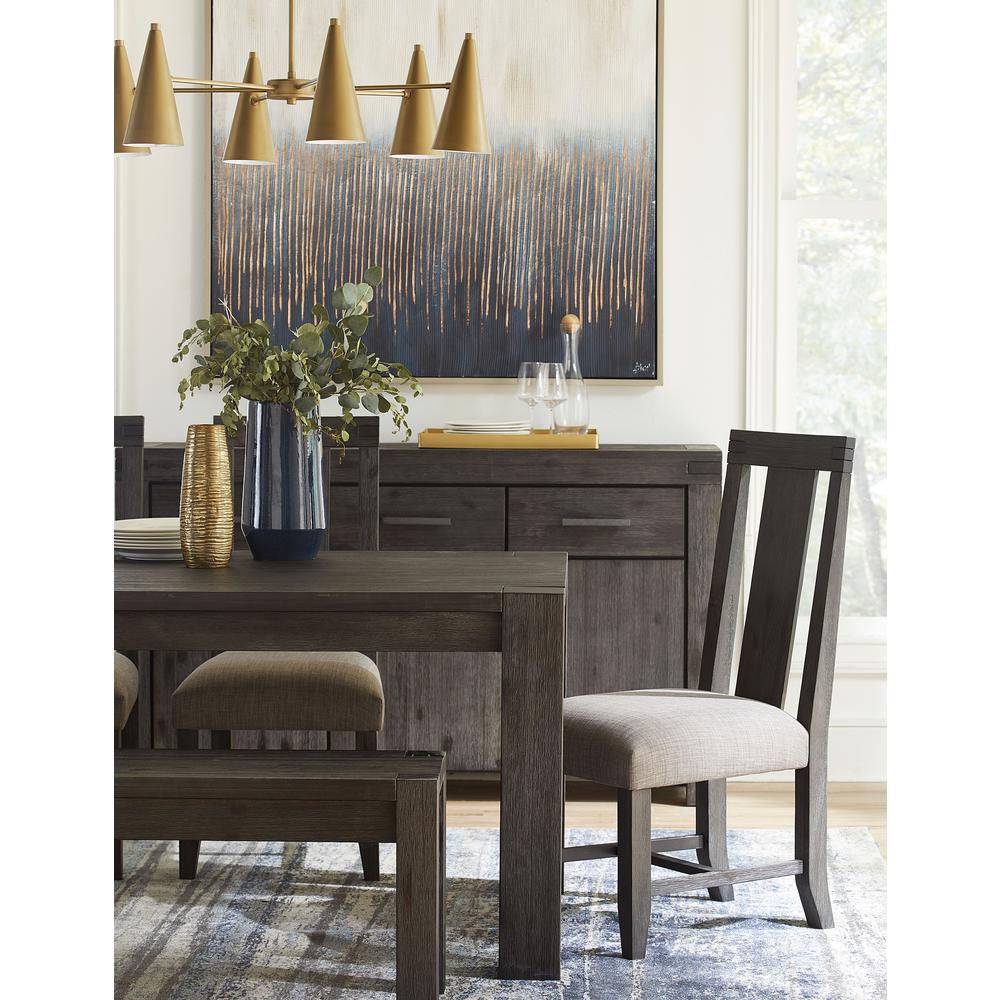 Meadow Solid Wood Three Drawer Three Door Sideboard in Graphite. Picture 3