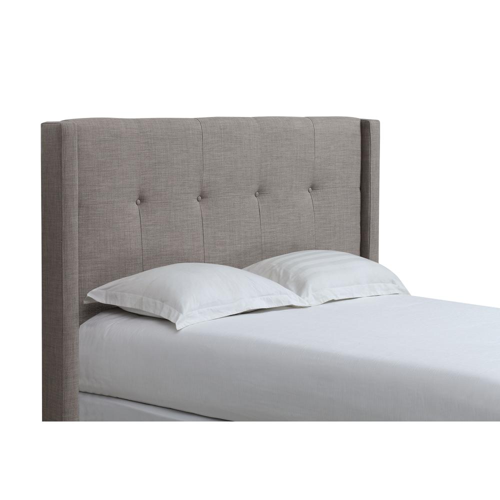 Madeleine Wingback Upholstered Headboard in Dolphin Linen. Picture 3