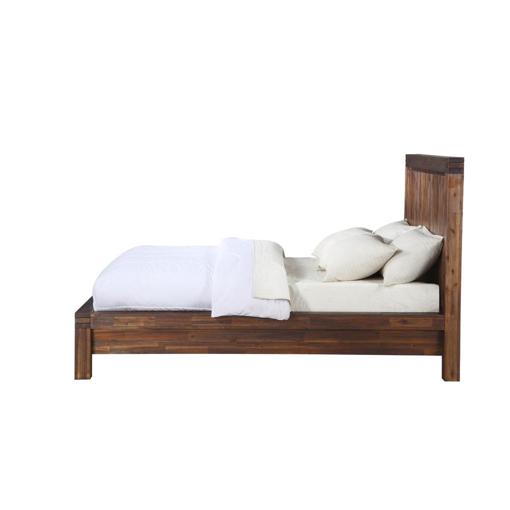 Meadow Solid Wood Platform Bed in Brick Brown. Picture 5