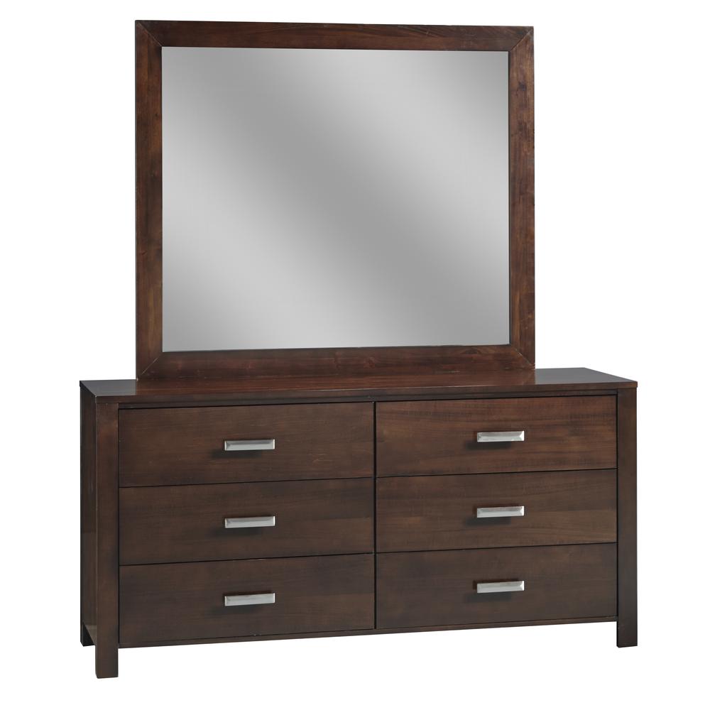 Riva Six Drawer Dresser in Chocolate Brown (2024). Picture 4