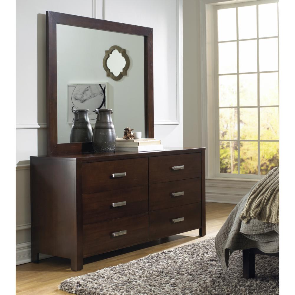 Riva Six Drawer Dresser in Chocolate Brown (2024). Picture 1