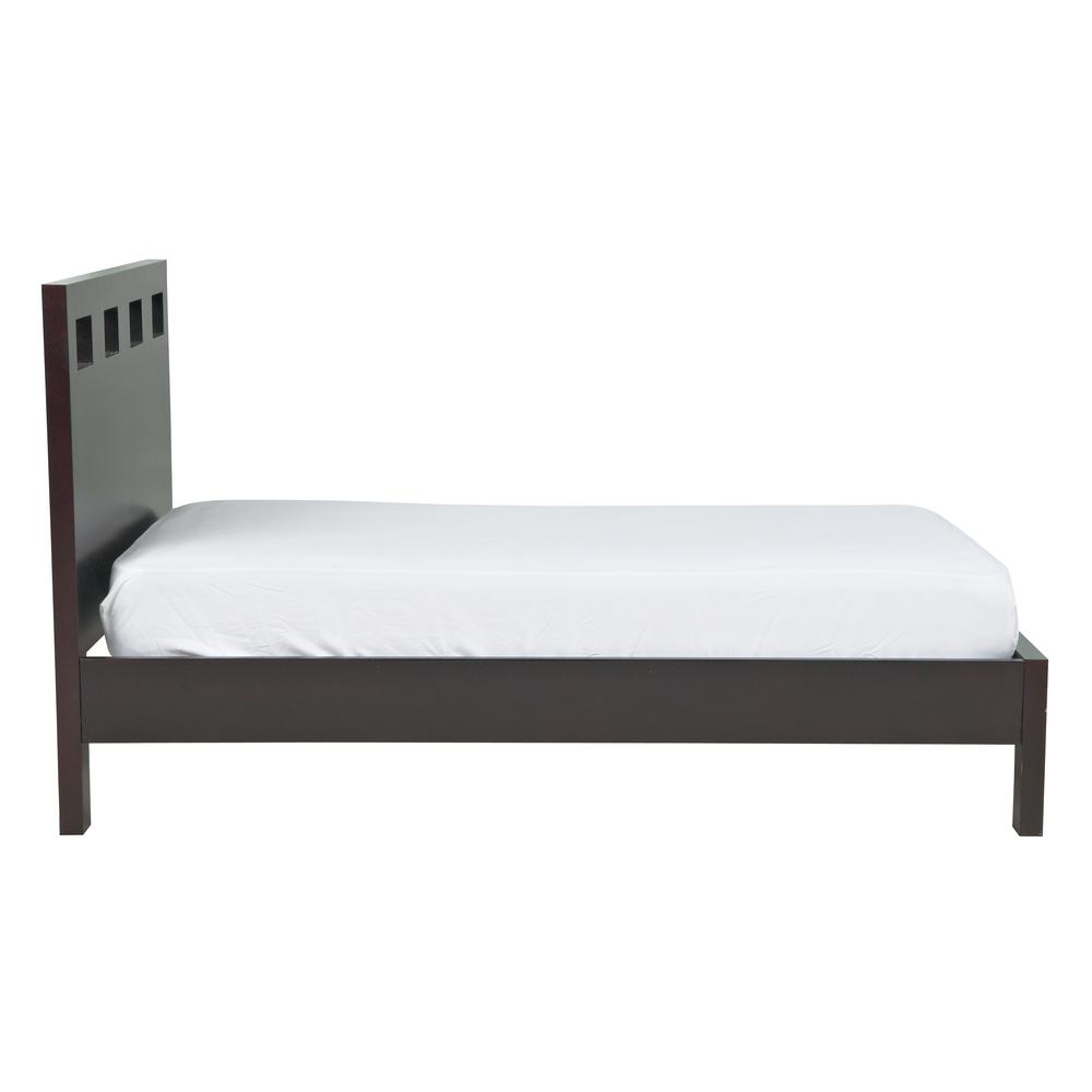 Riva Wood Platform Bed in Espresso. Picture 8
