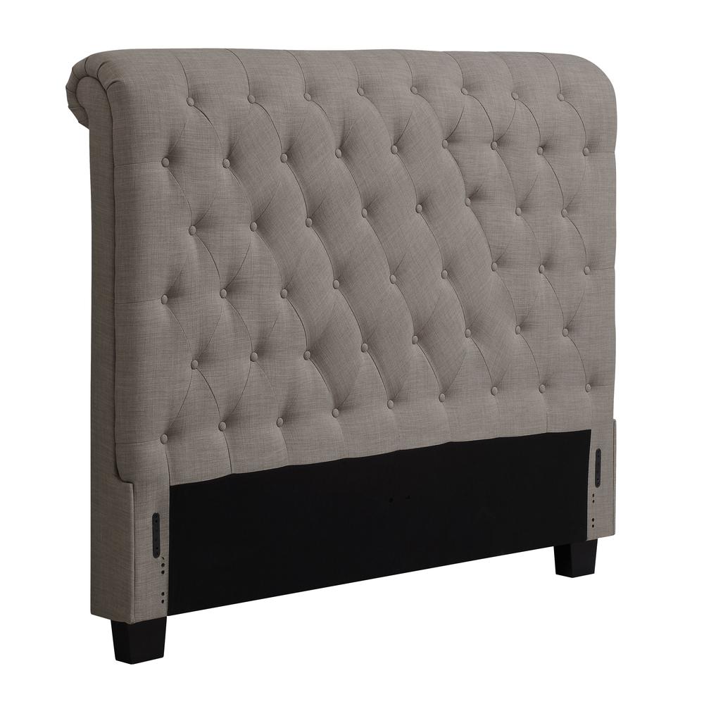 Royal Tufted Upholstered Headboard in Dolphin Linen. Picture 1