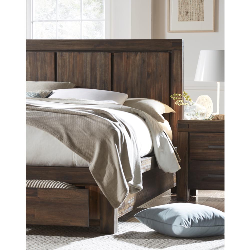Meadow Solid Wood Footboard Storage Bed in Brick Brown. Picture 7