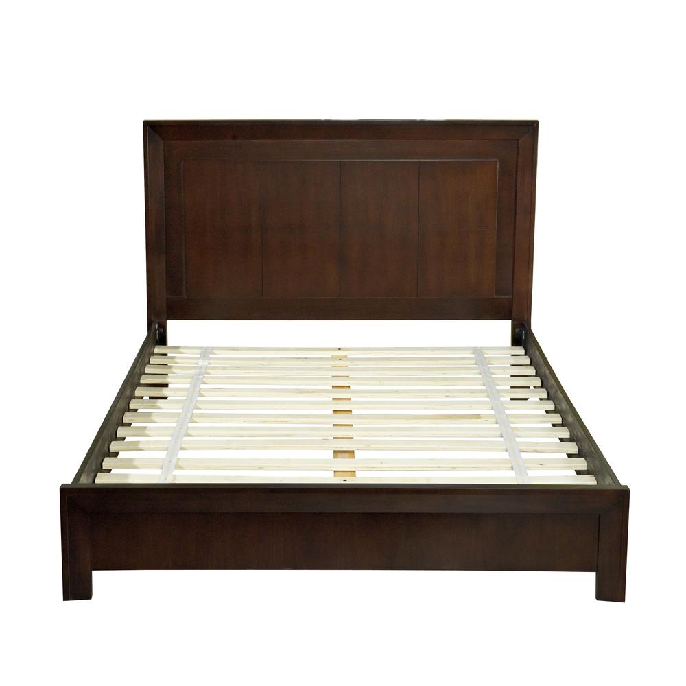 Element Wood Platform Bed in Chocolate Brown. Picture 6