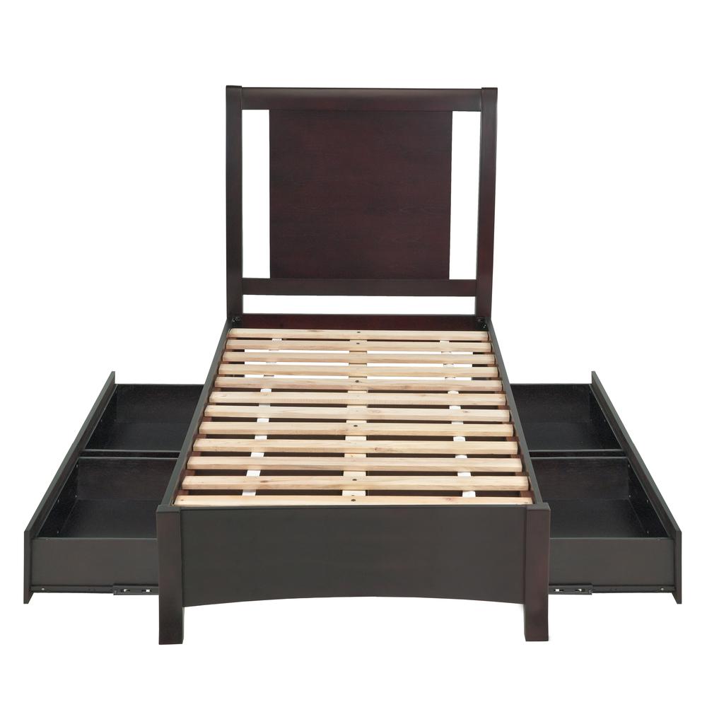 Nevis Low Profile Storage Bed in Espresso. Picture 10