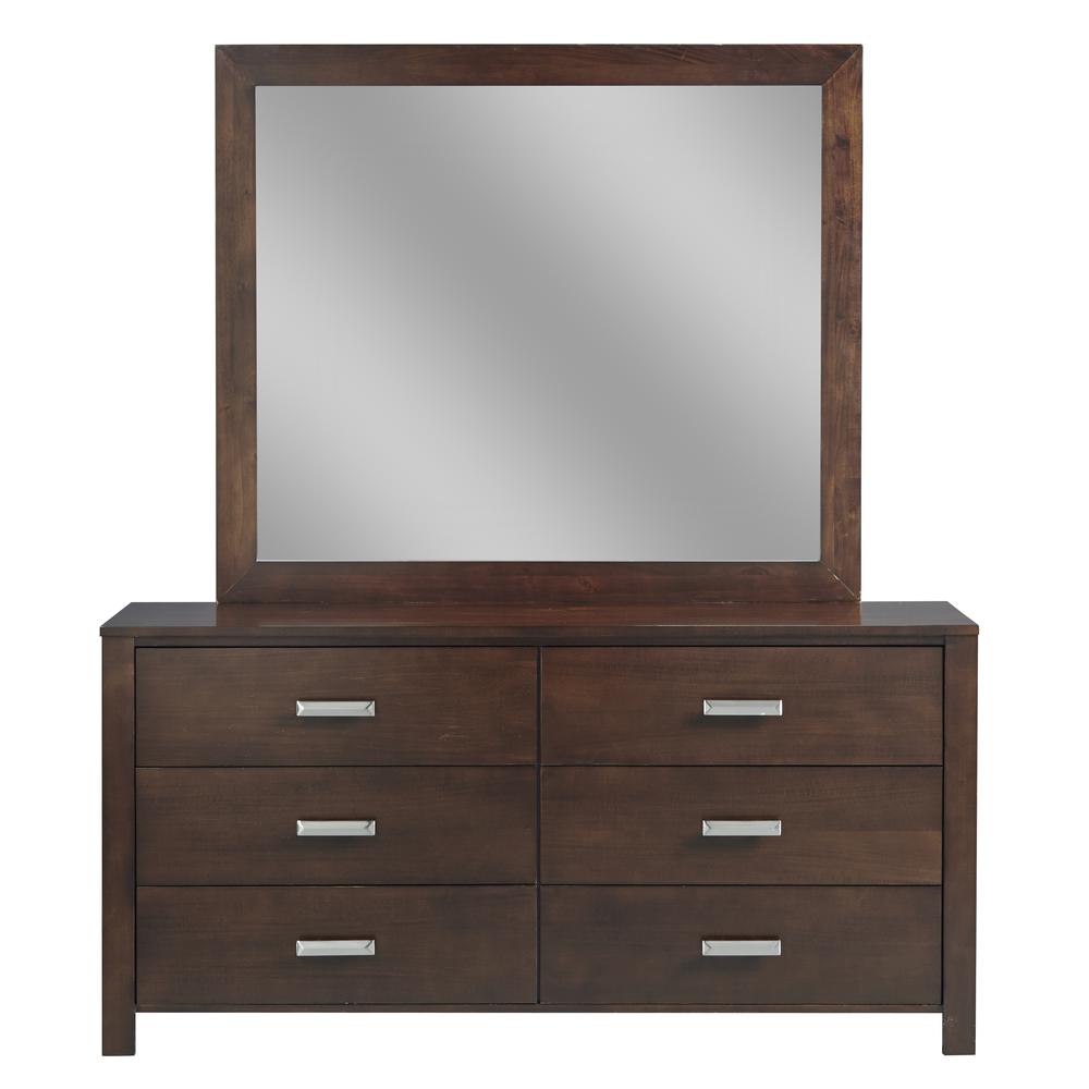 Riva Six Drawer Dresser in Chocolate Brown (2024). Picture 3