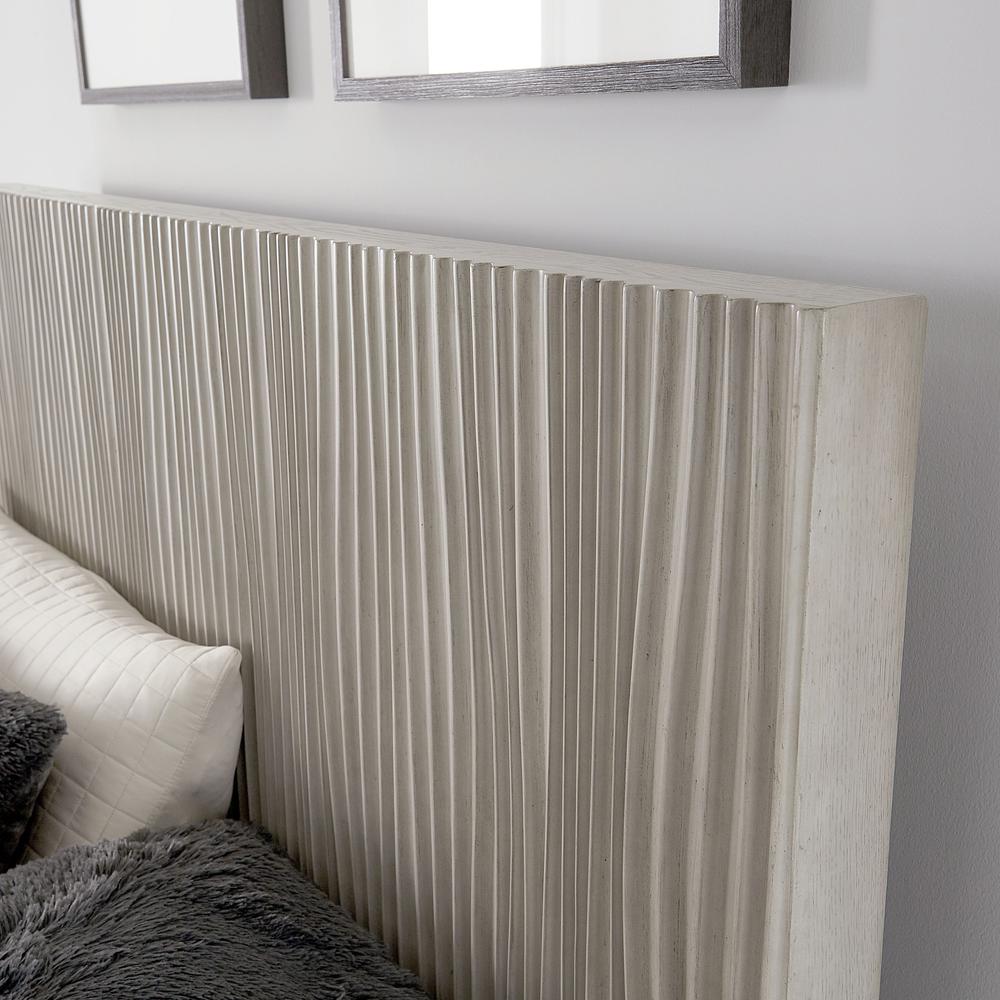 Argento Wave-Patterned Bed in Misty Grey. Picture 4