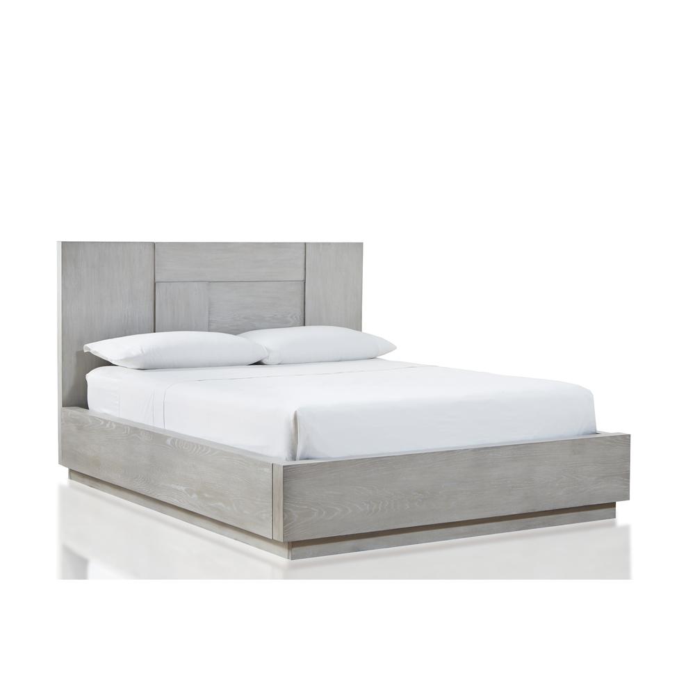 Destination Wood Panel Bed in Cotton Grey. Picture 3