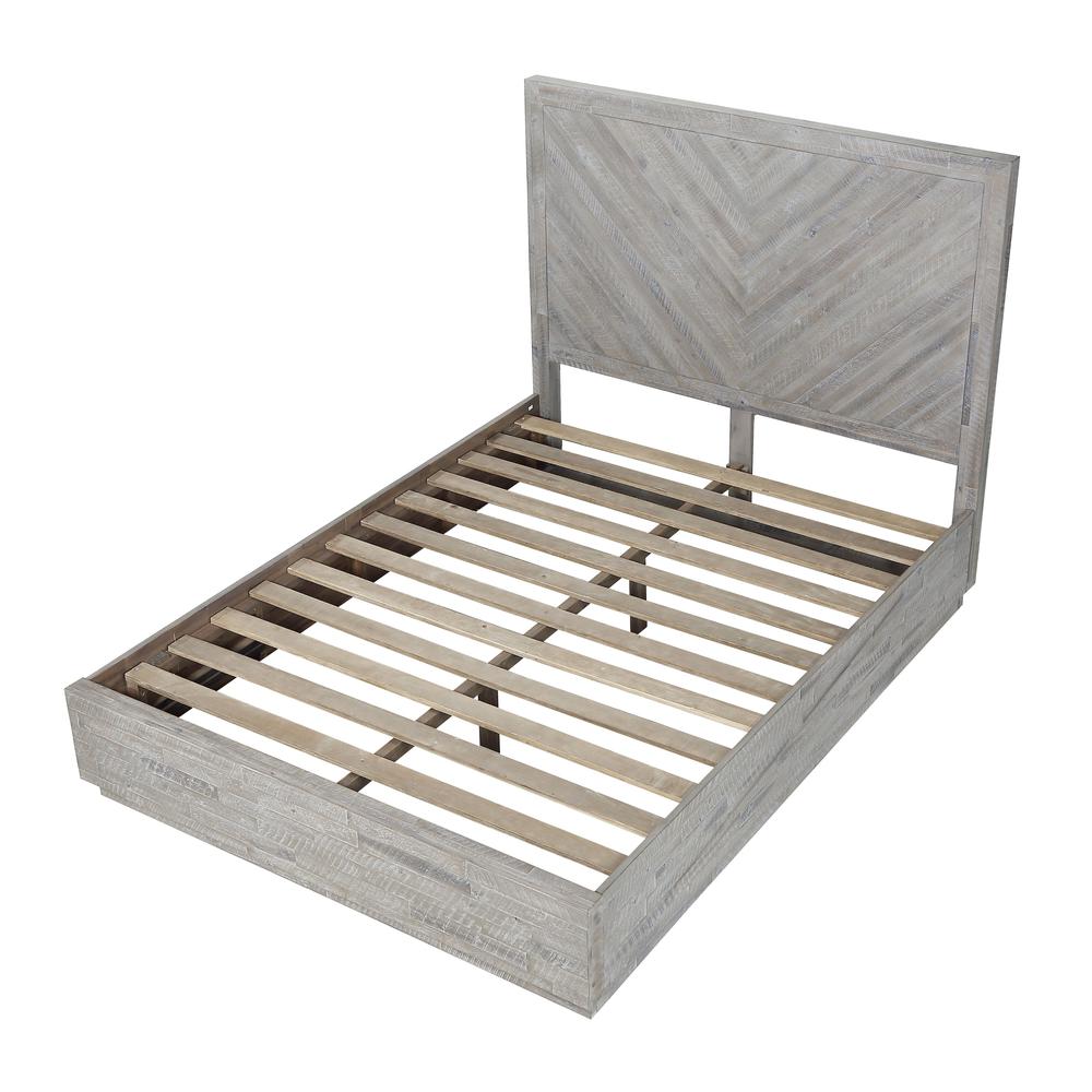 Alexandra Solid Wood Platform Bed in Rustic Latte. Picture 6