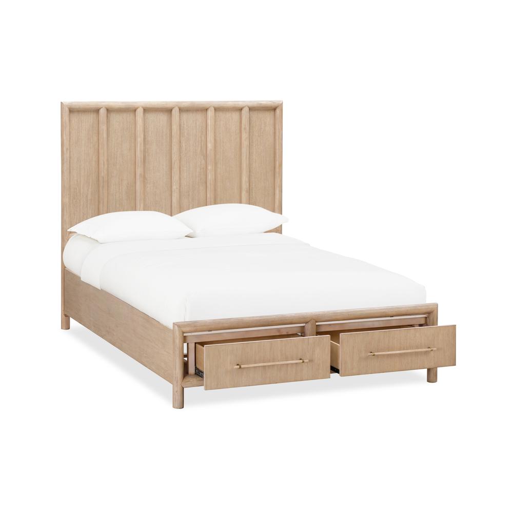 Dorsey Wooden Two Drawer Storage Bed in Granola. Picture 3