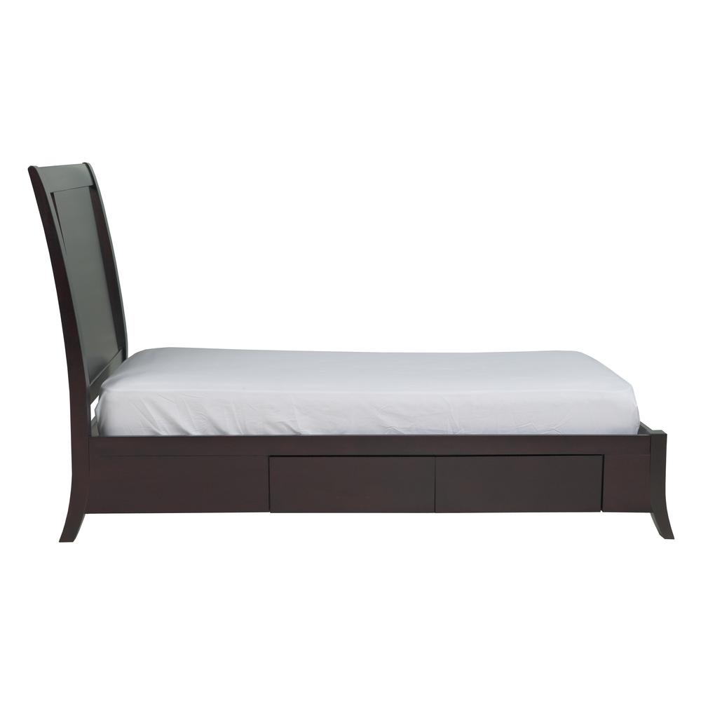 Nevis Low Profile Storage Bed in Espresso. Picture 8