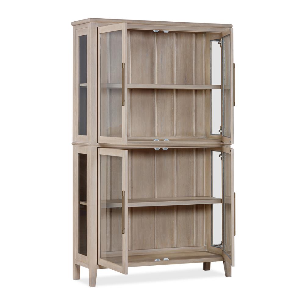 Camden Four Door Shiplap Curio in Chai. Picture 5
