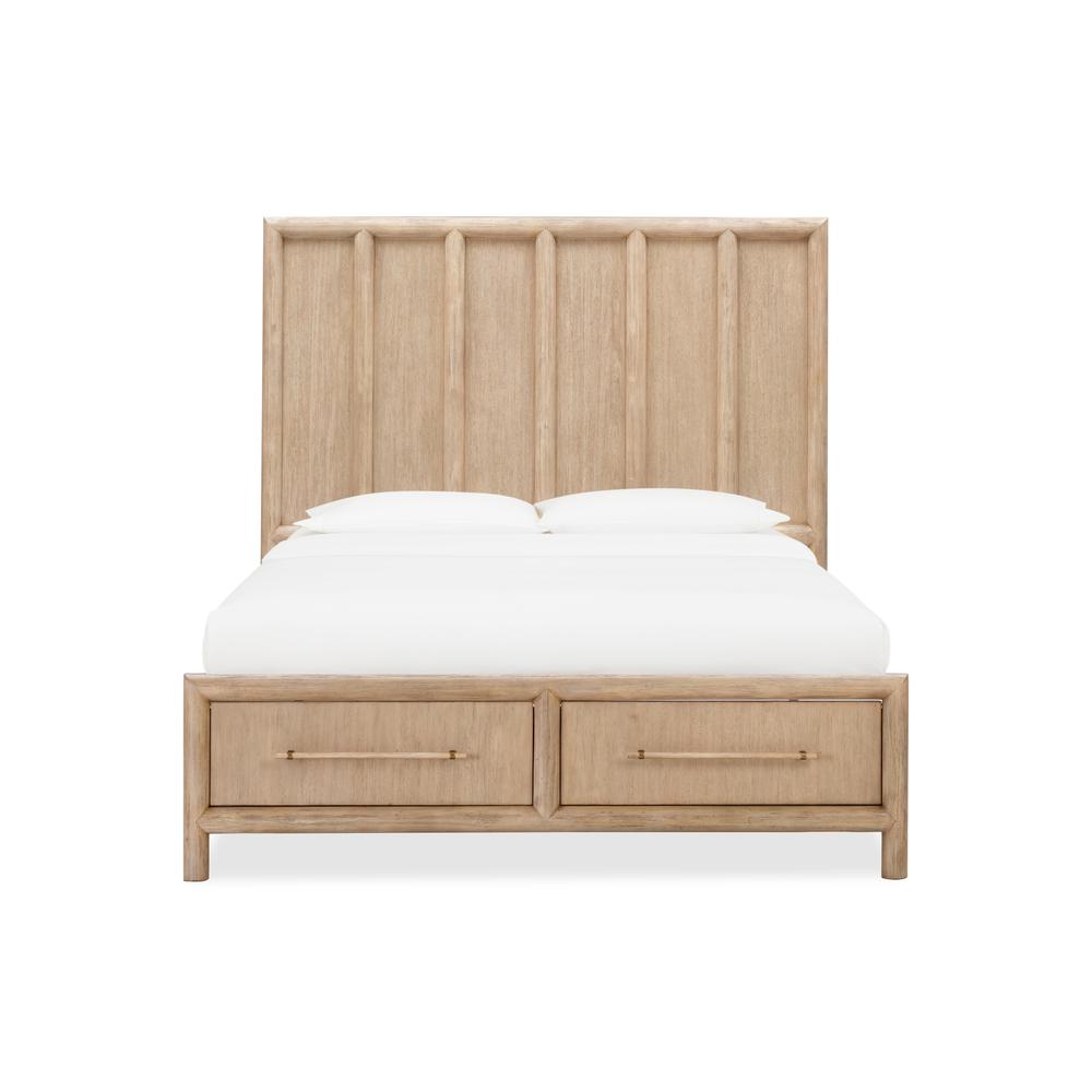 Dorsey Wooden Two Drawer Storage Bed in Granola. Picture 2