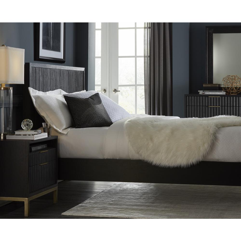 Kentfield Solid Wood Platform Bed in Black Drifted Oak. Picture 3