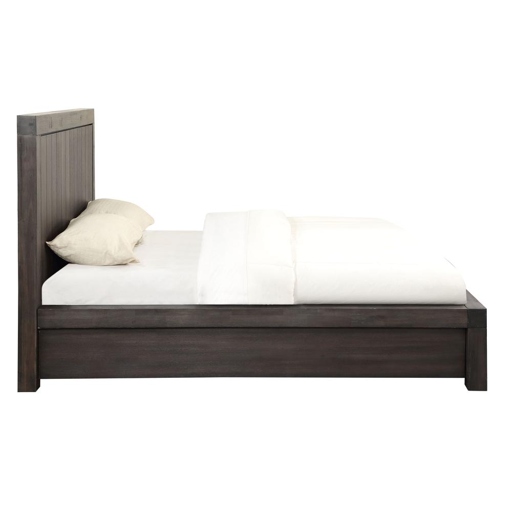 Heath Two Drawer Wood Storage Bed in Basalt Grey. Picture 4