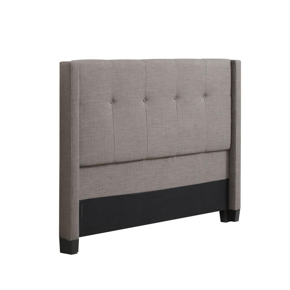 Madeleine Wingback Upholstered Headboard in Dolphin Linen. Picture 1