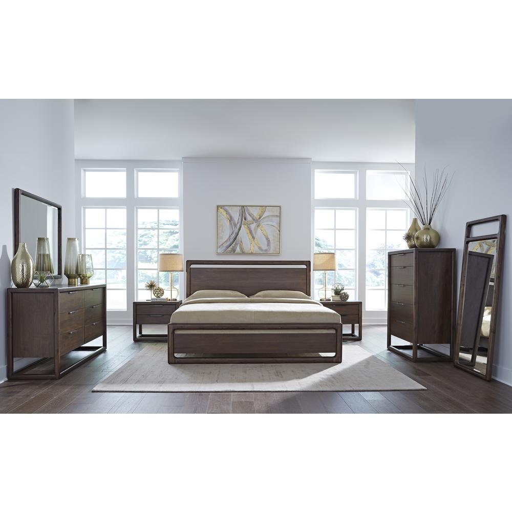 Sol Six Drawer Acacia Wood Dresser in Brown Spice. Picture 7