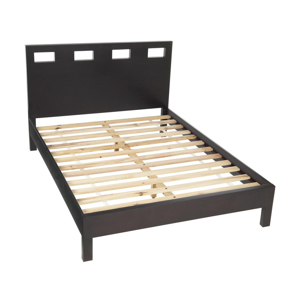 Riva Wood Platform Bed in Espresso. Picture 10