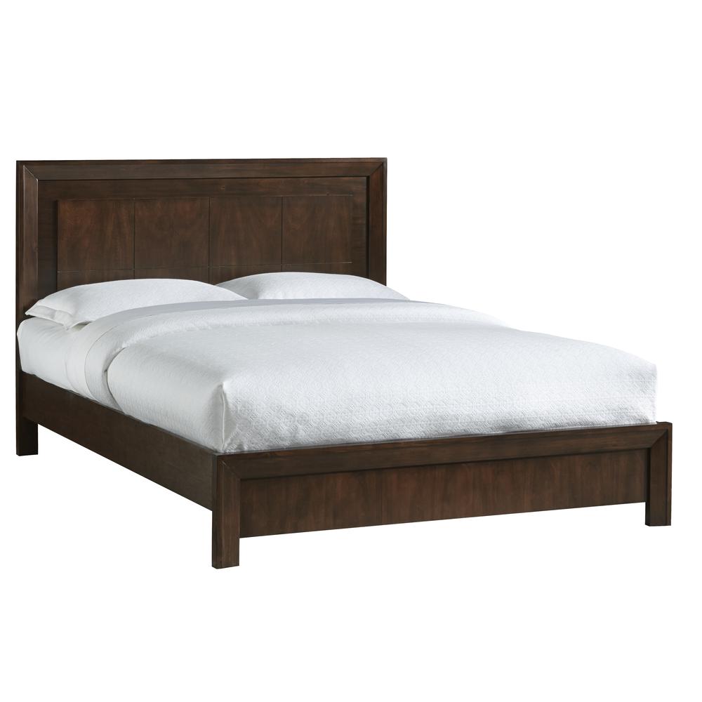 Element Wood Platform Bed in Chocolate Brown. Picture 5