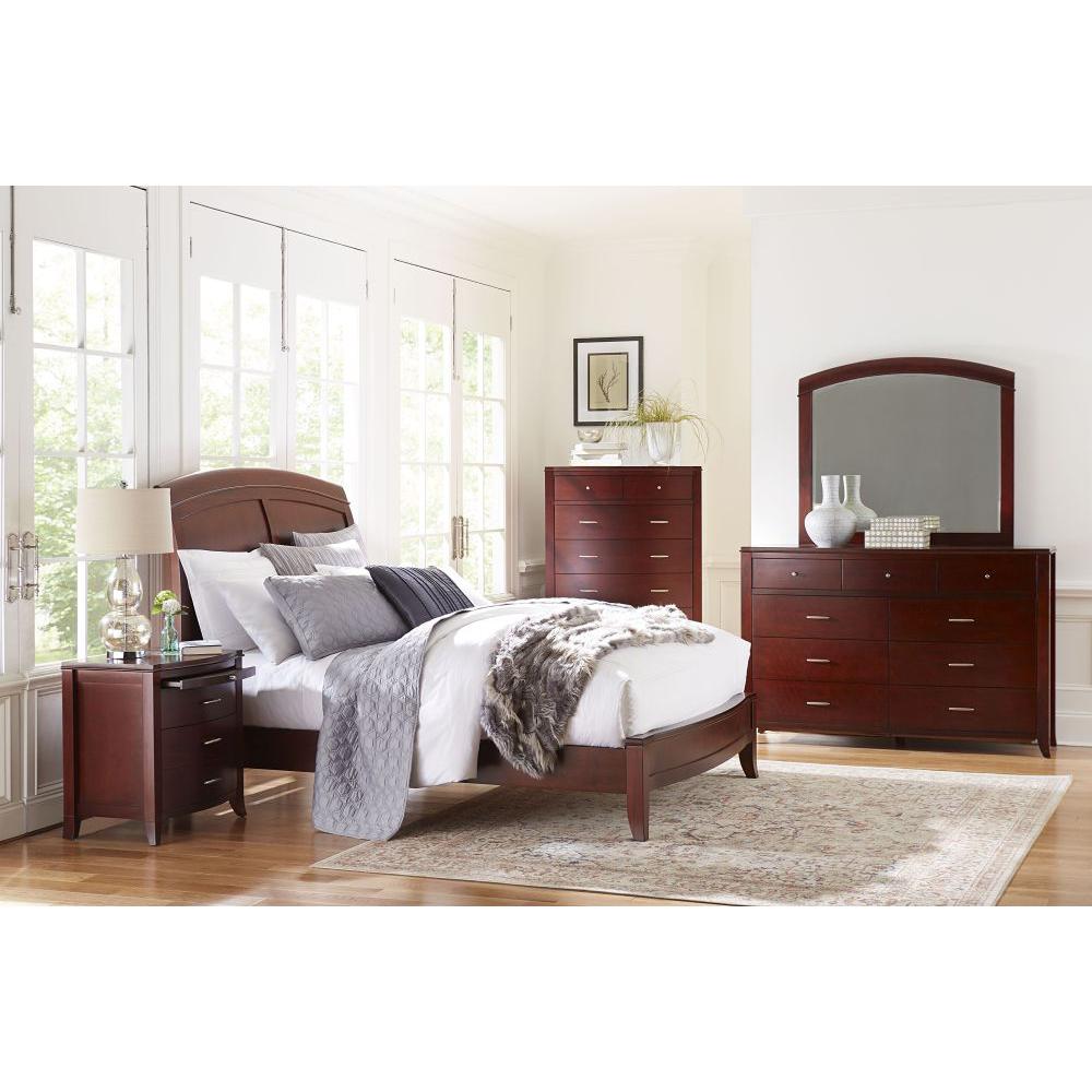 Brighton Wood Sleigh Bed in Cinnamon. Picture 2