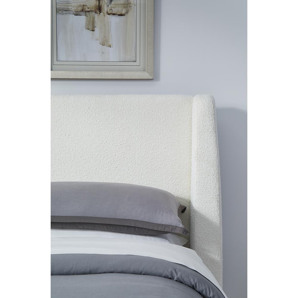 Presley Upholstered Wingback Platform Bed in Cottage Cheese Boucle. Picture 3