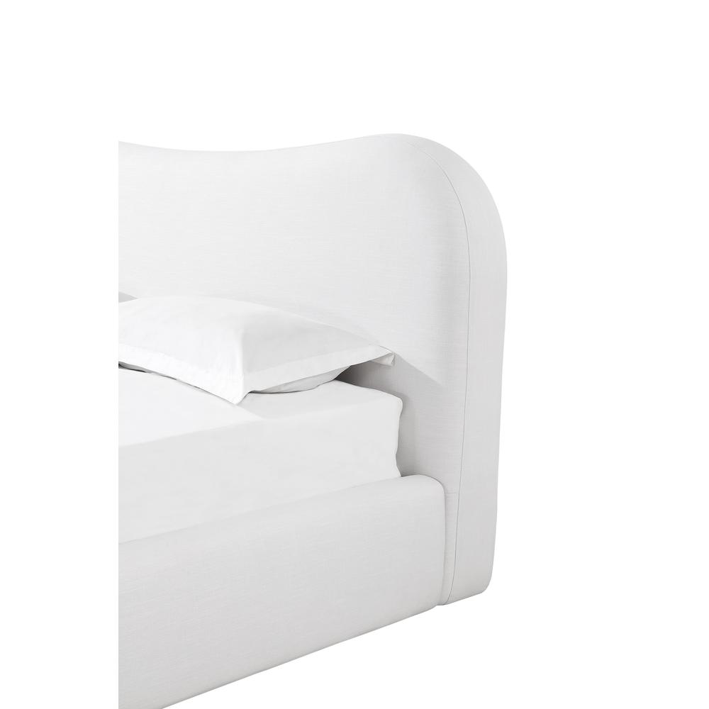 Elena Upholstered Bed in Vanilla Linen. Picture 4