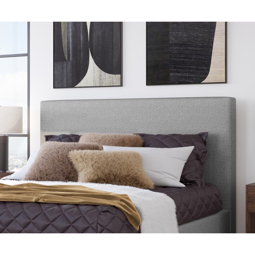 Olivia Upholstered Headboard in Pewter. Picture 1