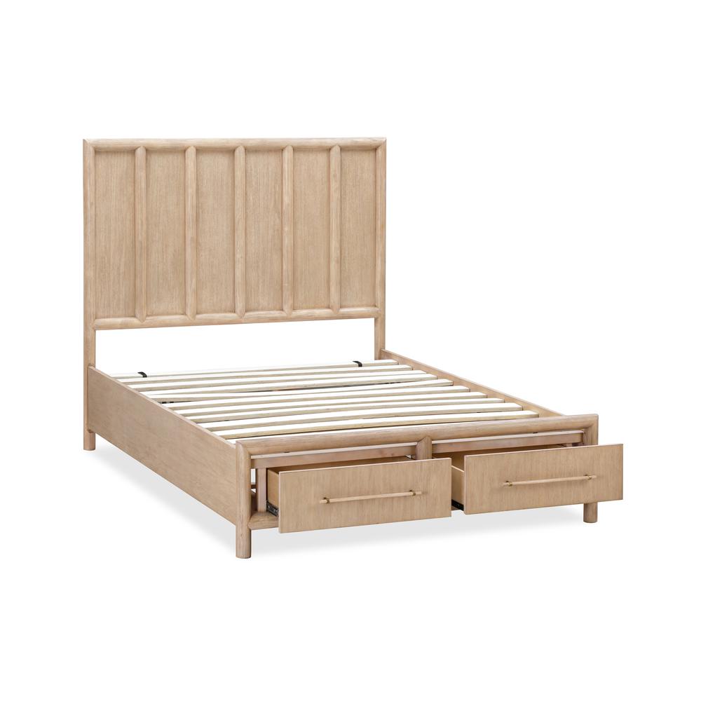 Dorsey Wooden Two Drawer Storage Bed in Granola. Picture 5