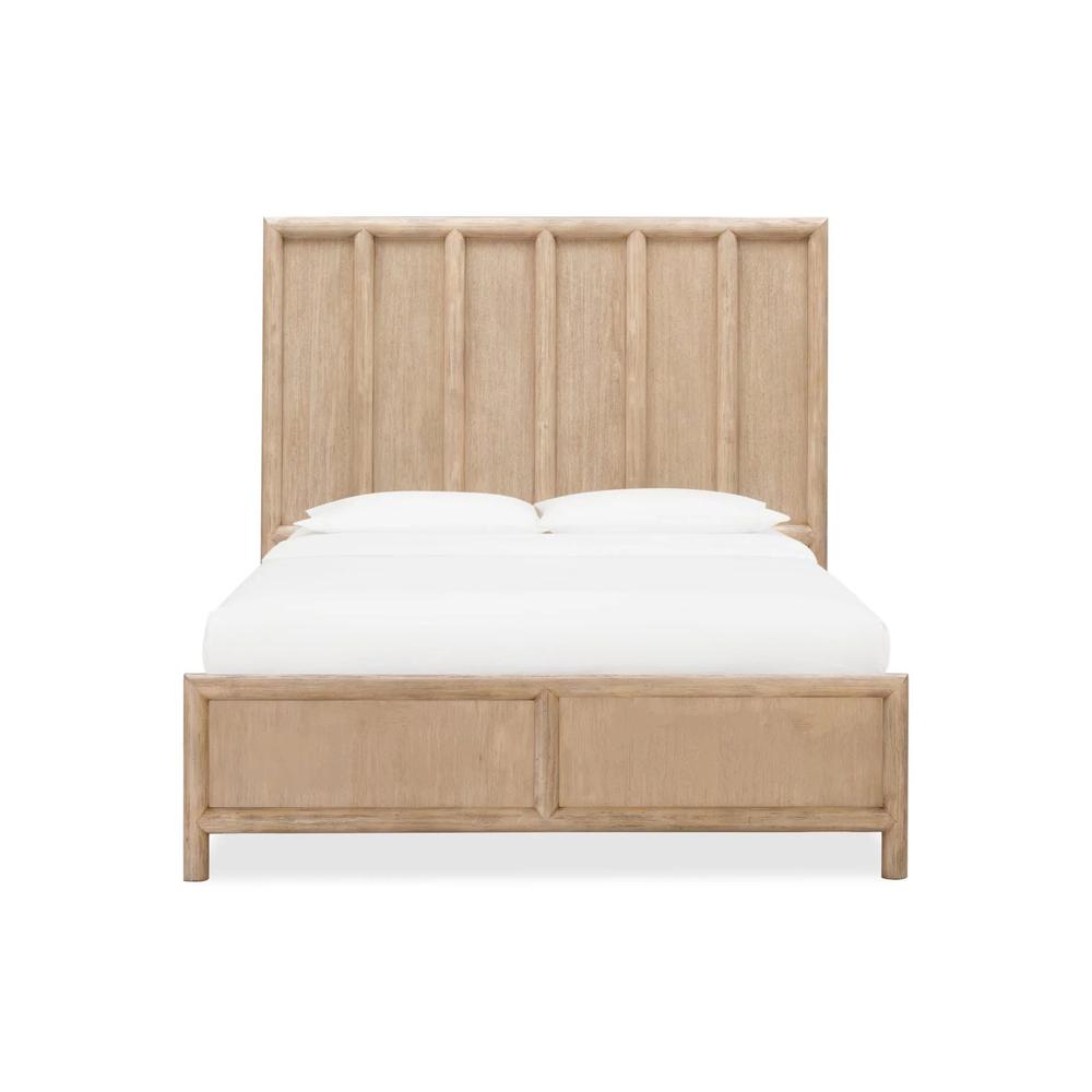 Dorsey Wooden Panel Bed in Granola. Picture 1