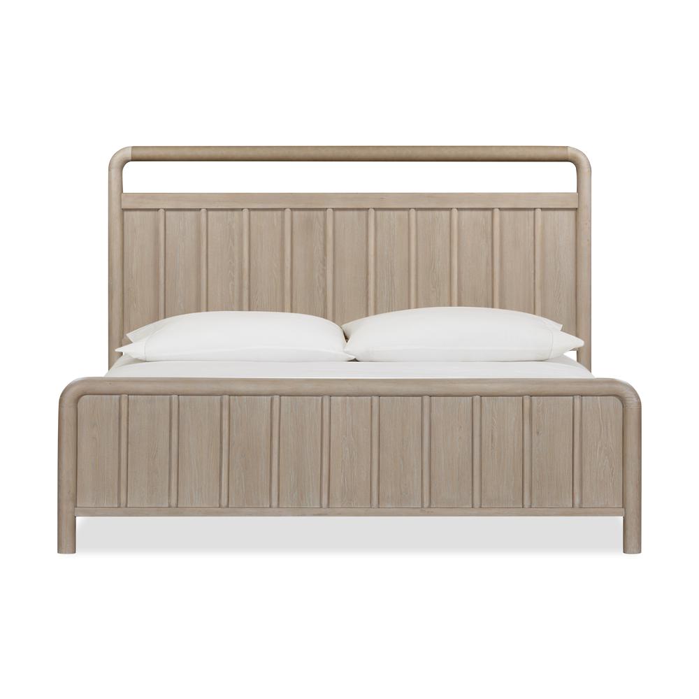 Camden Shiplap Oak Wood Platform Bed in Chai. Picture 4