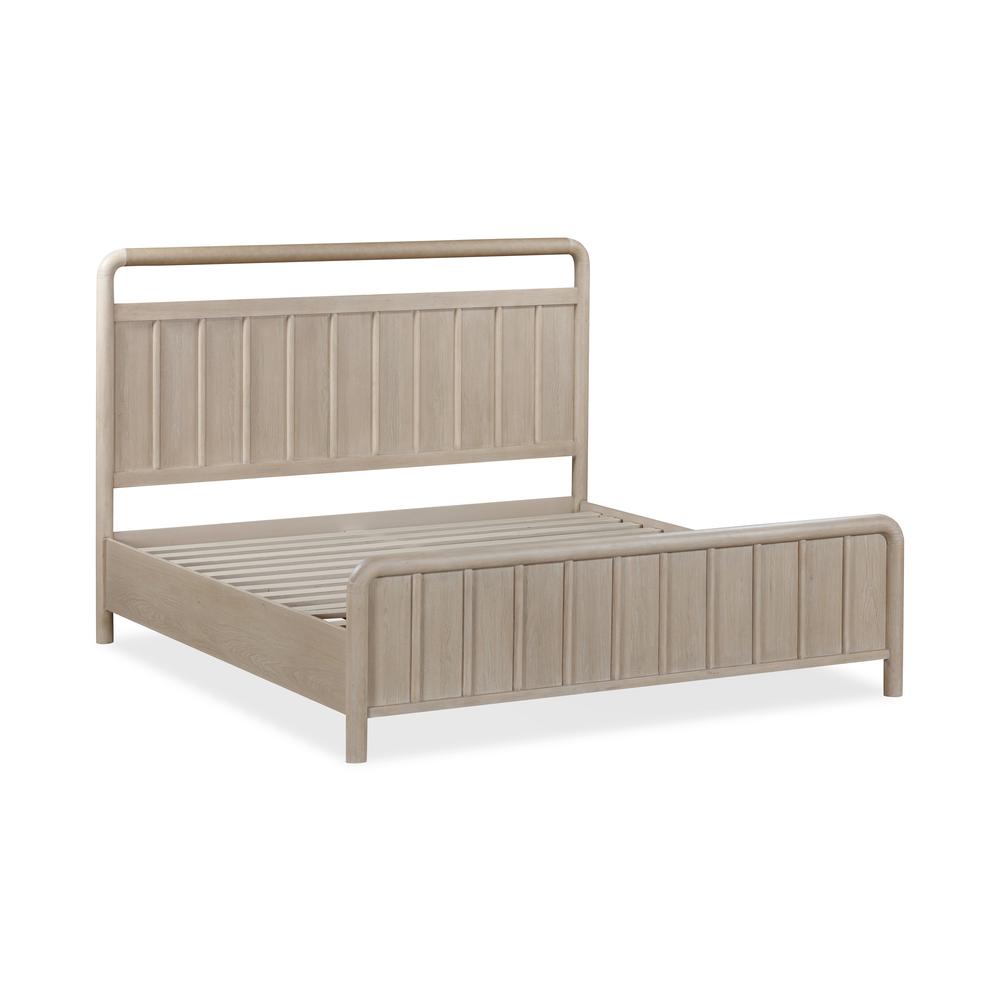 Camden Shiplap Oak Wood Platform Bed in Chai. Picture 9