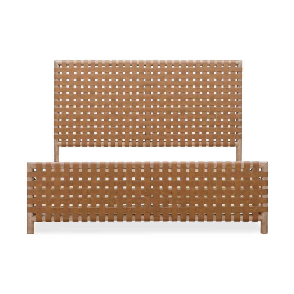Dorsey Woven Panel Bed in Granola and Ginger. Picture 7
