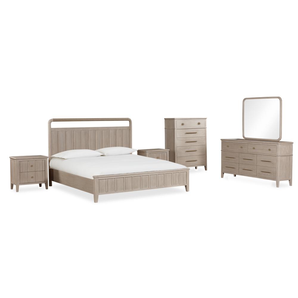 Camden Eight Drawer Oak Wood Dresser in Chai. Picture 6