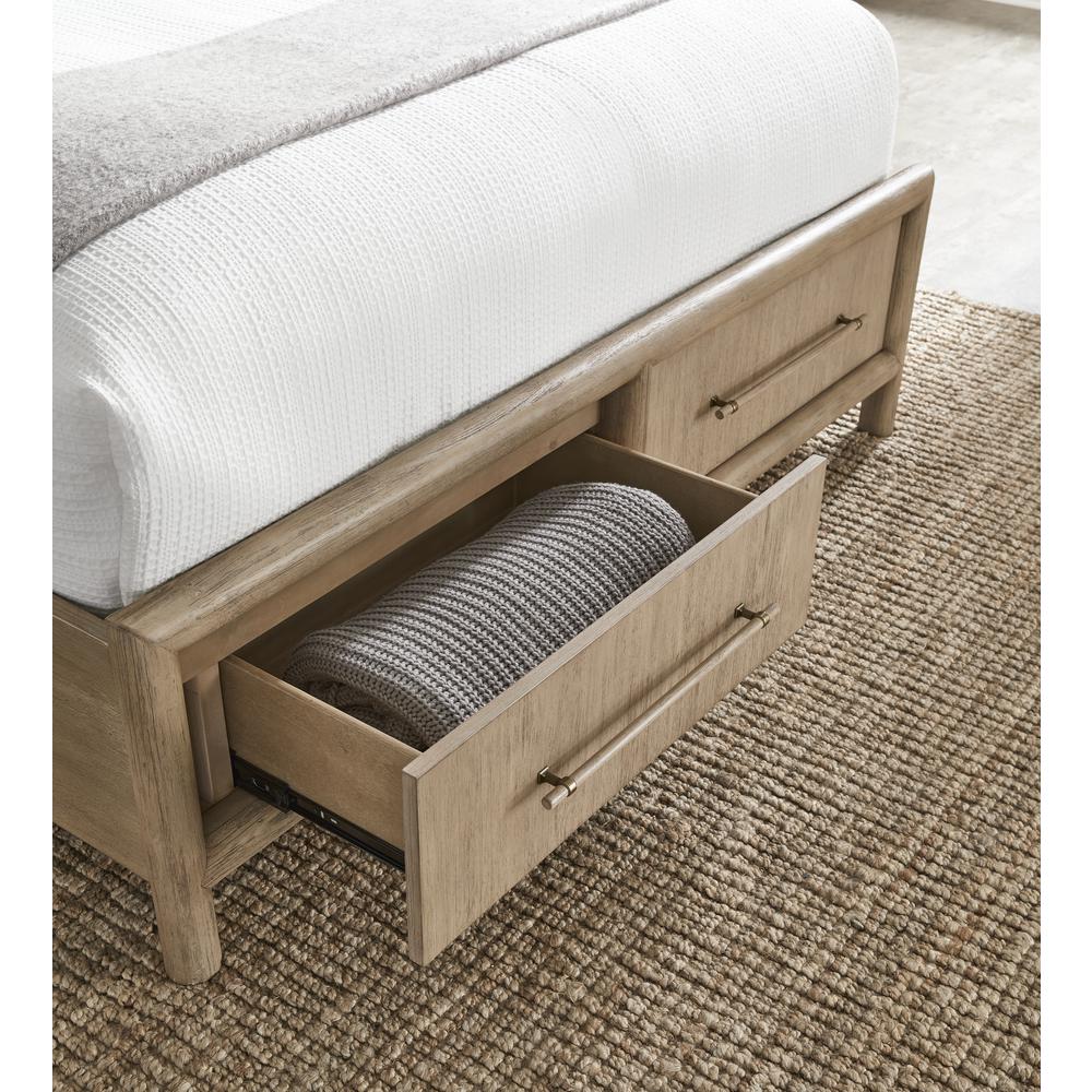 Dorsey Wooden Two Drawer Storage Bed in Granola. Picture 12