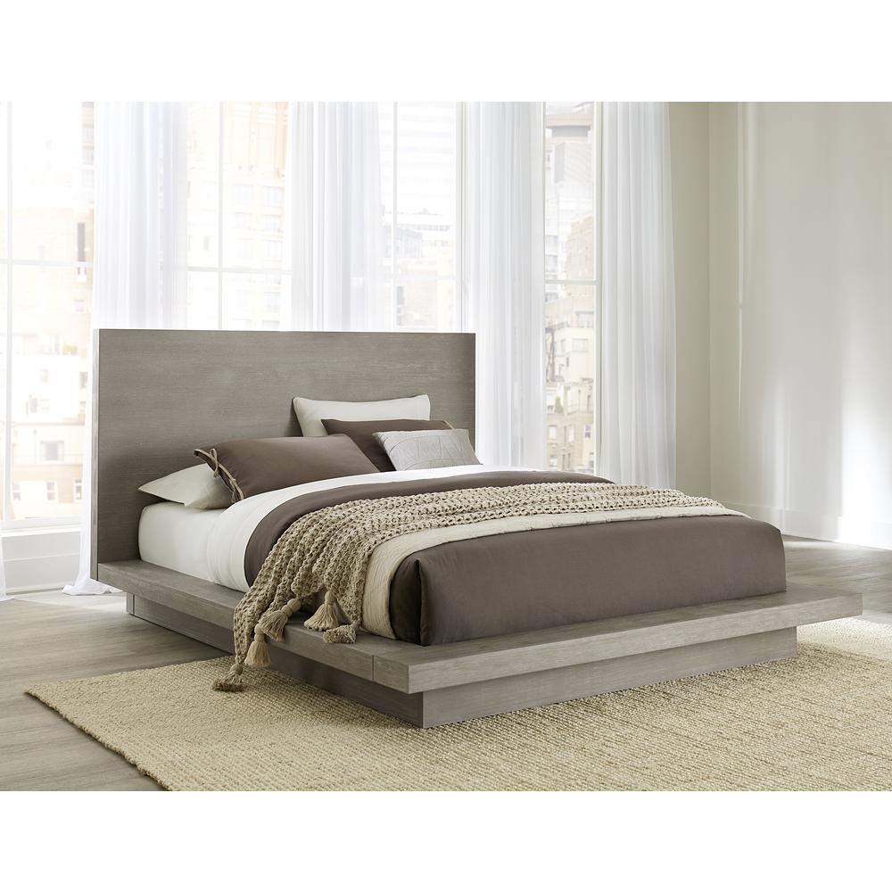 Melbourne Wood Platform Bed in Mineral. Picture 1