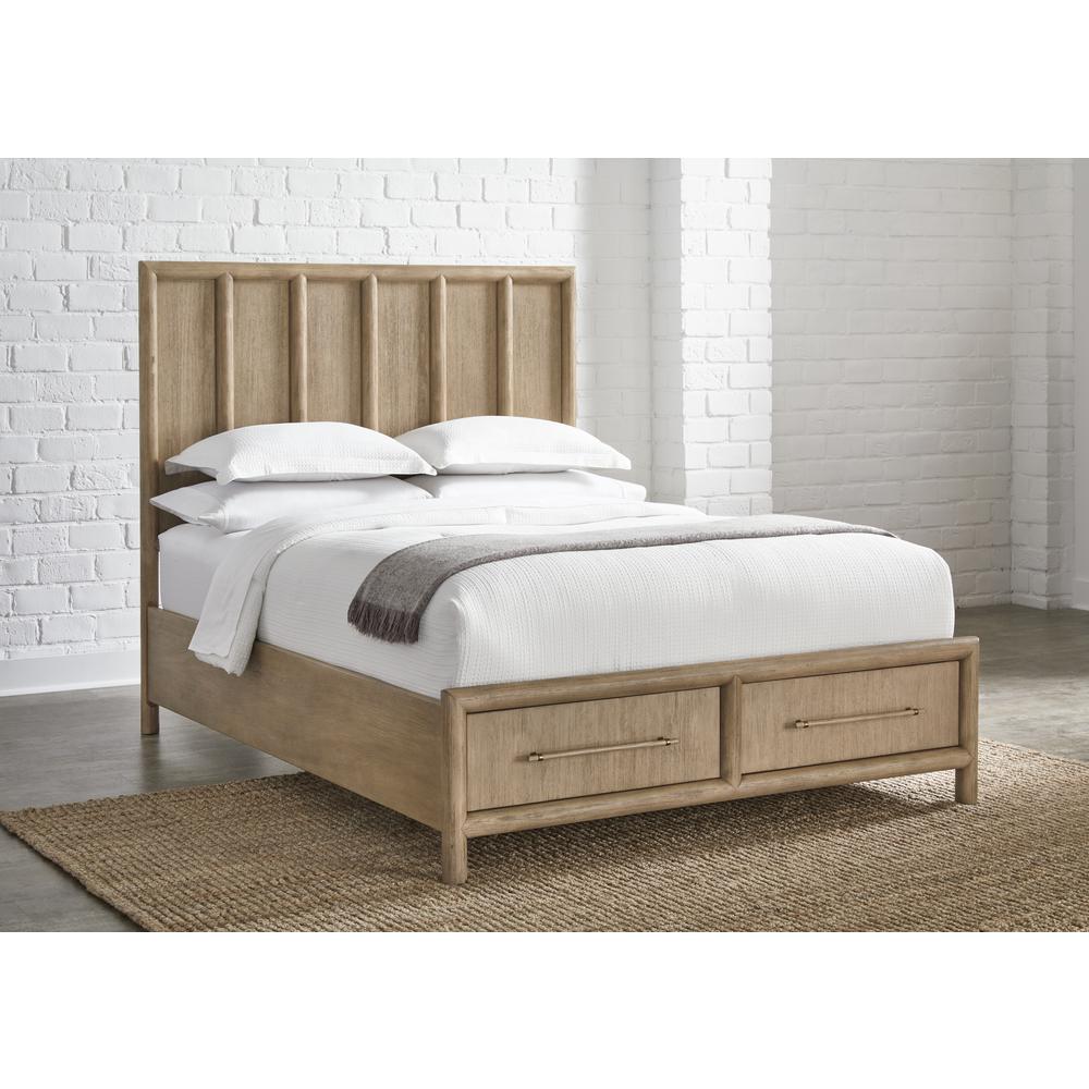 Dorsey Wooden Two Drawer Storage Bed in Granola. Picture 14