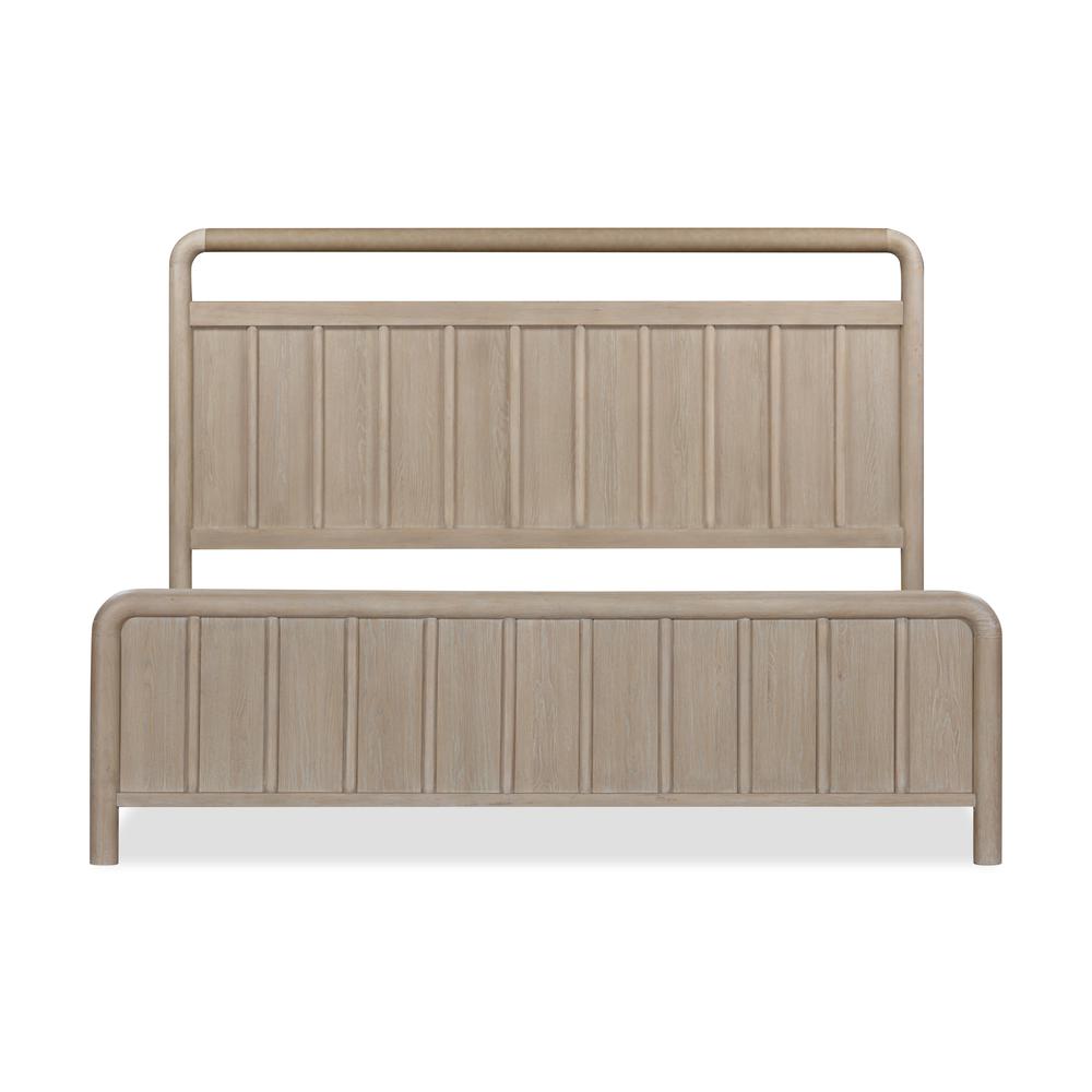 Camden Shiplap Oak Wood Platform Bed in Chai. Picture 8