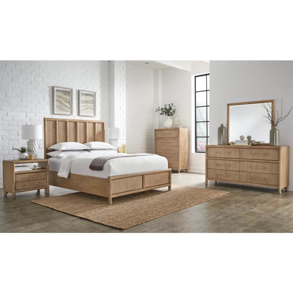 Dorsey Wooden Panel Bed in Granola. Picture 8