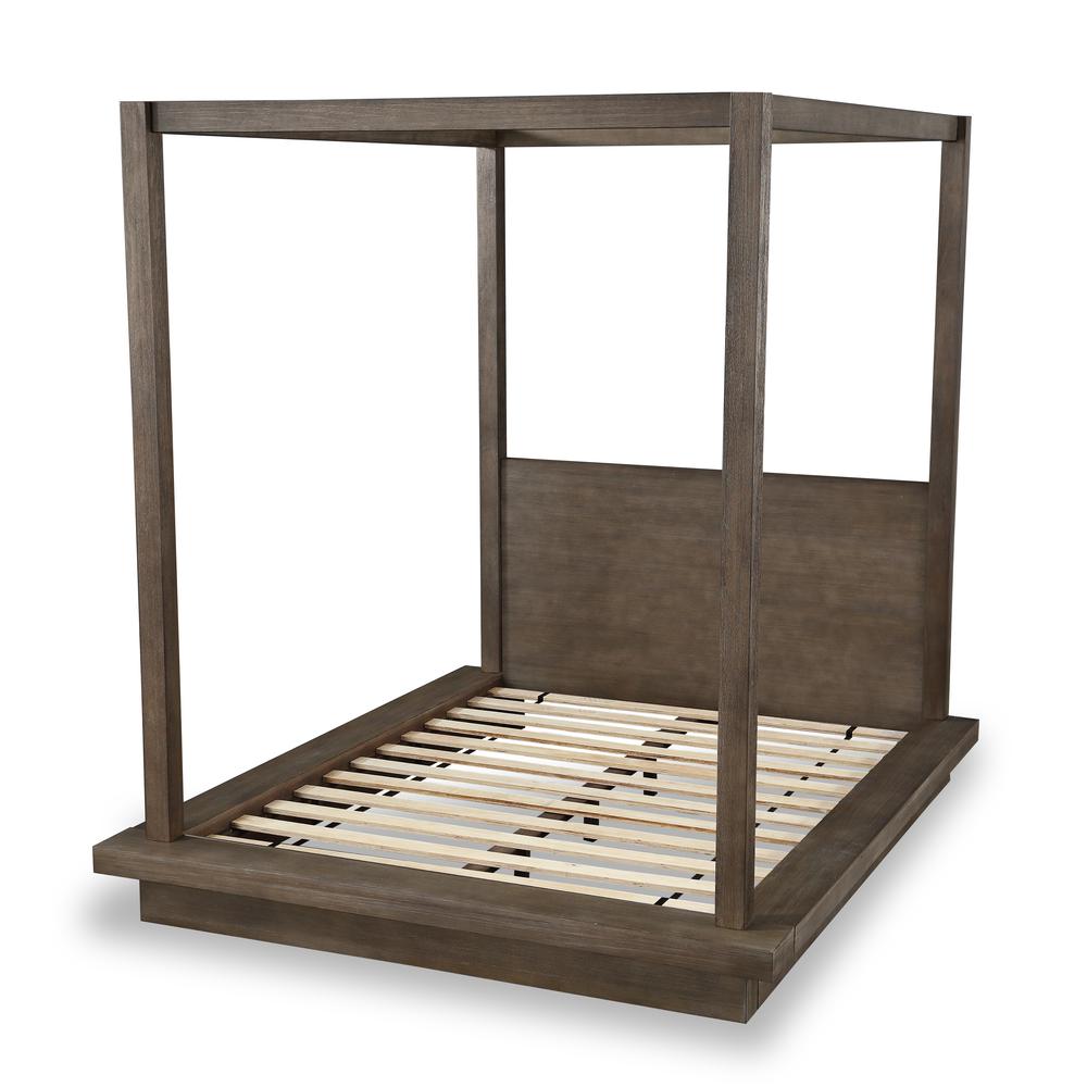 Melbourne Wood Canopy Bed in Dark Pine. Picture 7
