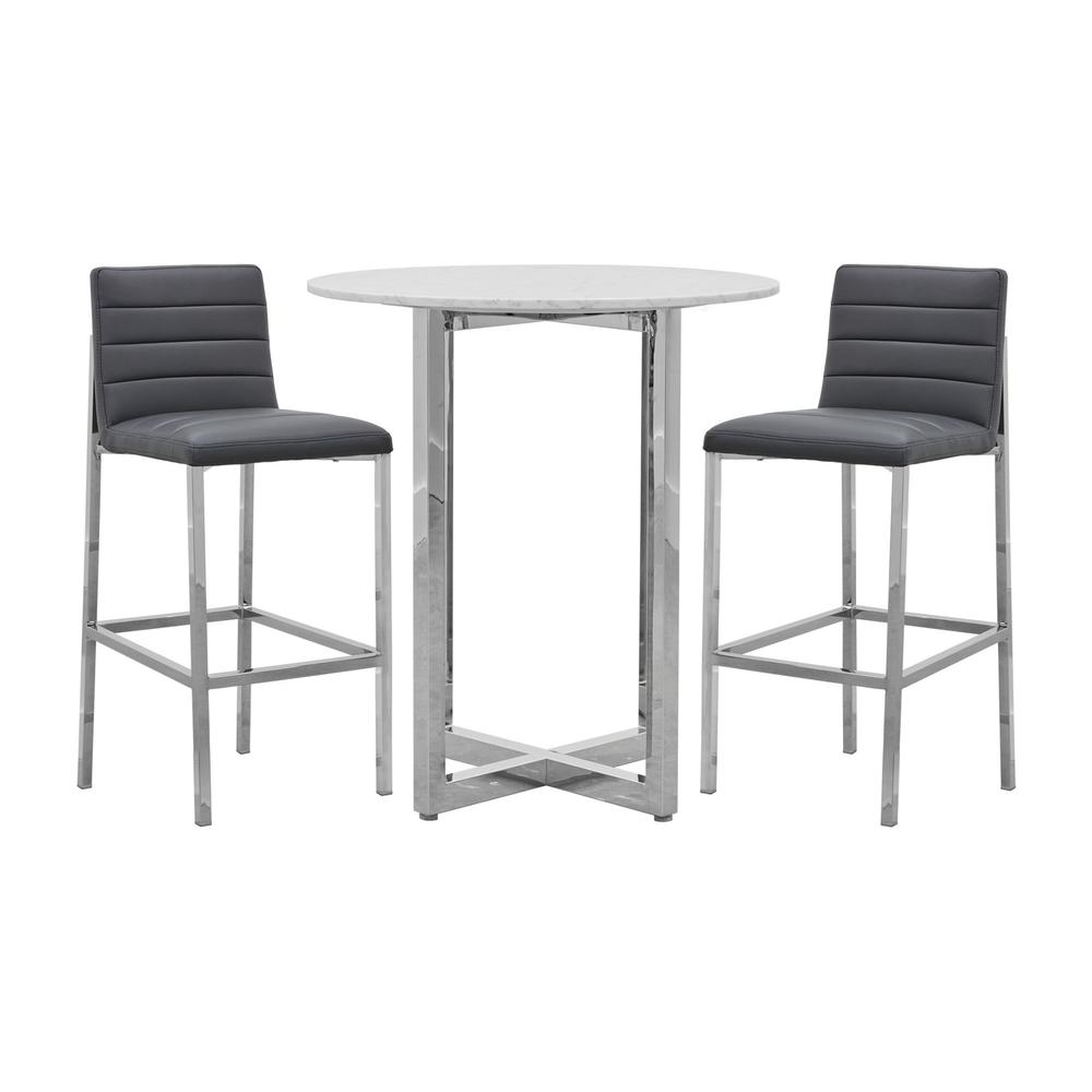 Amalfi Metal Back Bar Stool in Cobalt, set of 2. Picture 5