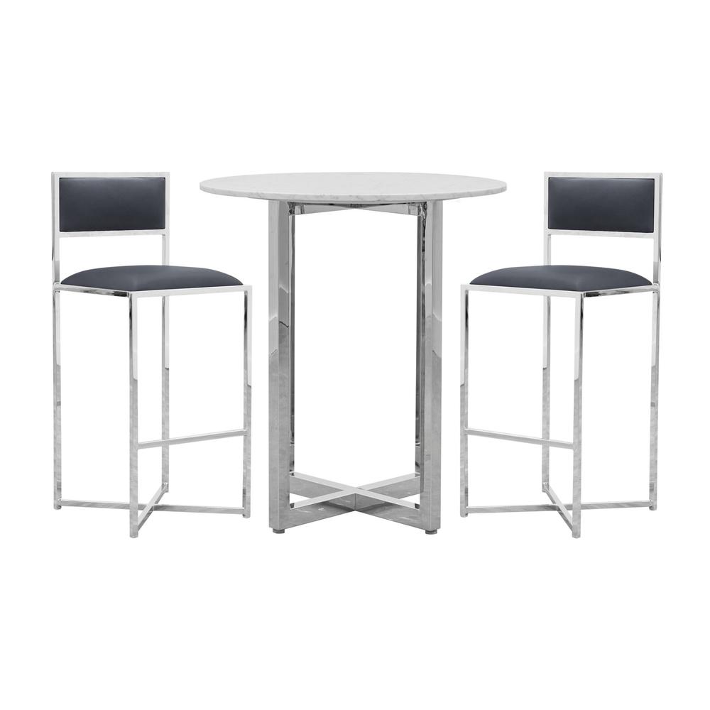 Amalfi X-Base Bar Stool in Cobalt, set of 2. Picture 4