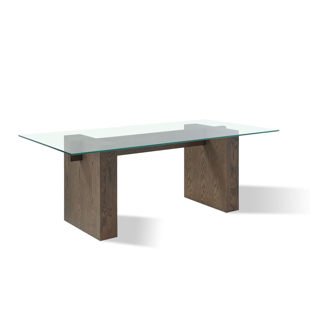Oakland Glass Table in Brunette. Picture 4